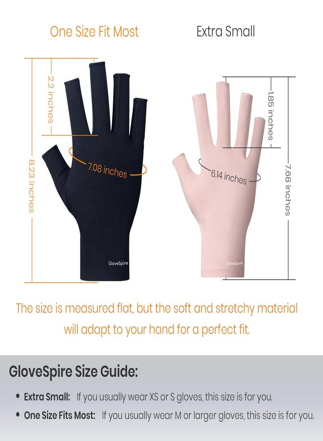 قفازات GloveSpire السميكة للأظافر، حماية من الأشعة فوق البنفسجية بدرجة UPF50+، تصميم بدون أصابع للنساء، مناسبة لطلاء الأظافر الجل، مضادة لأشعة UVA وUVB (مقاس واحد يناسب معظم الأحجام/لون وردي فاتح) - Image 5